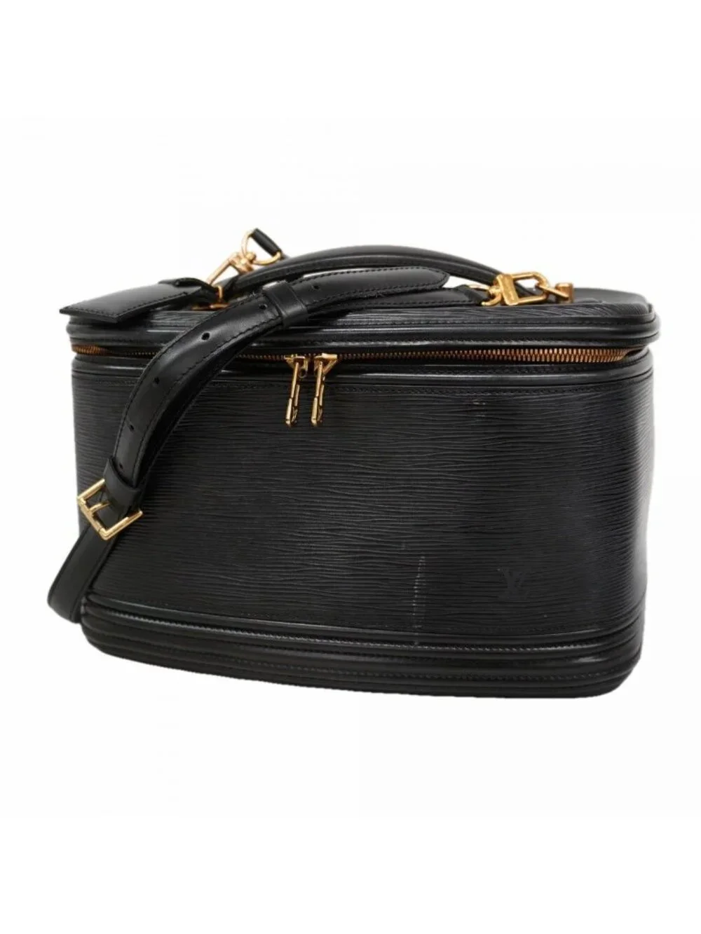 Louis Vuitton Vanity Bag Epi Nice Noir 2-Way